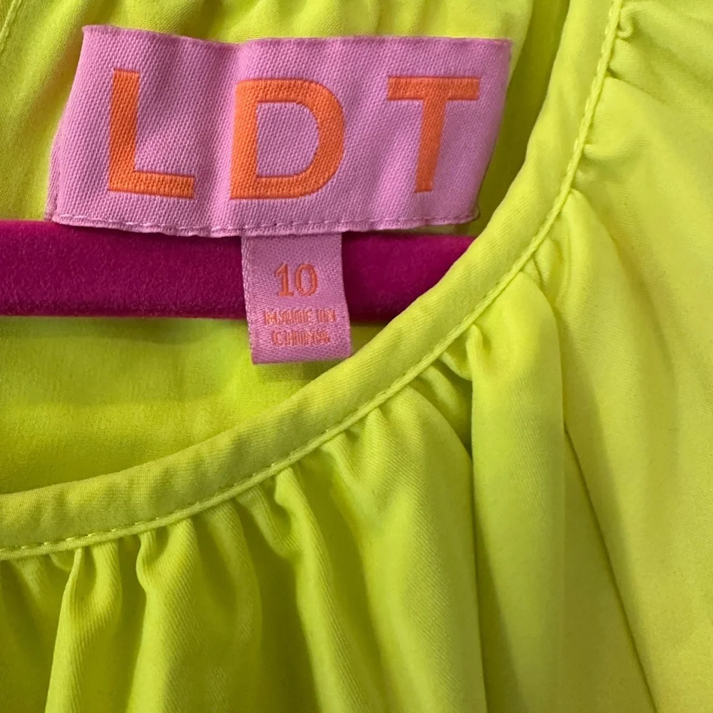 LDT Neon Rachel Ruffled Poof Dress NWT SIZE 10 - Picture 4 of 5